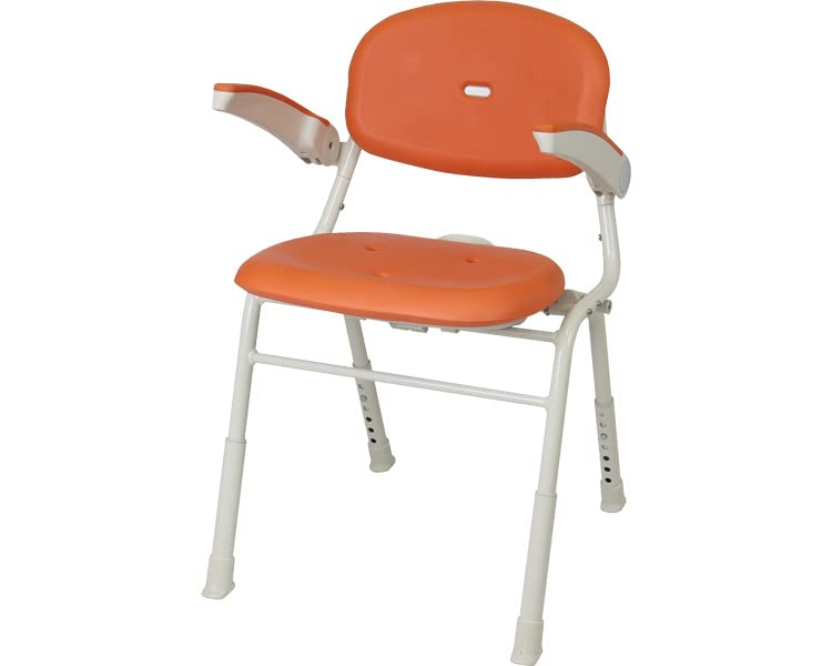 Amazon | ユニプラス ミドルシャワーチェア レッドオレンジ BSU15